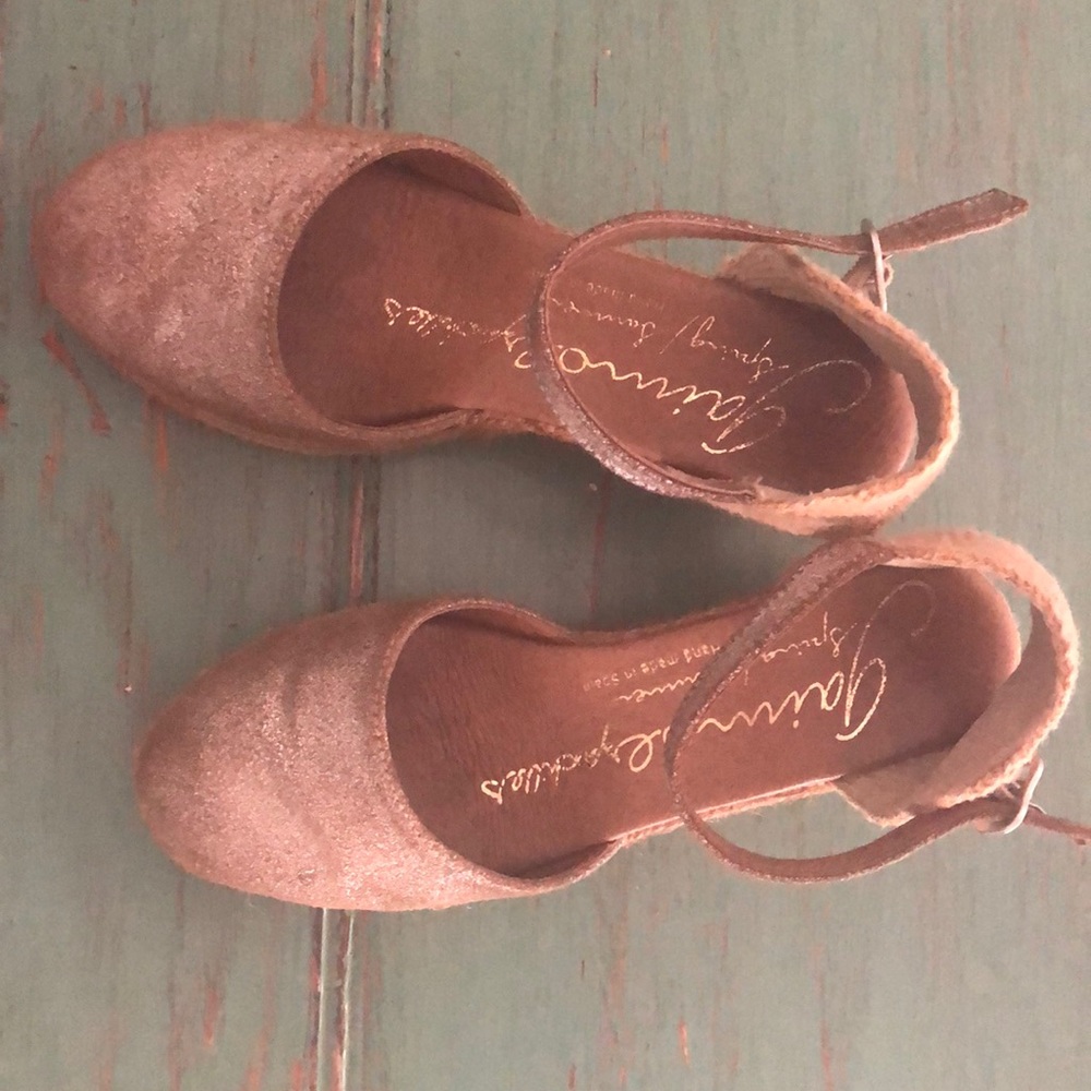 Gold espadrilles